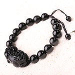 Diameter-10mm Obsidian Pixiu Bracelet