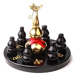 Obsidian Om Mani Padme Hum Copper Calabash Qi Xing Array