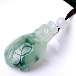 Jadeite-lookalike Dragon Turtle Pendant
